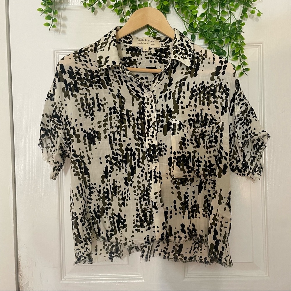 Boxy Fit Button Down Shirt